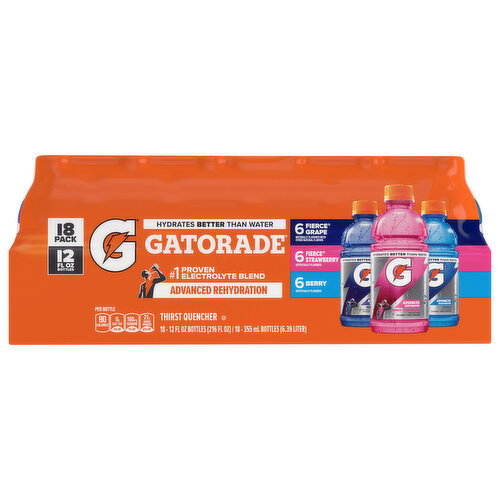 Gatorade Advanced Rehydration Fierce Grape/Fierce Strawberry/Berry Thirst Quencher Image 1 of 4