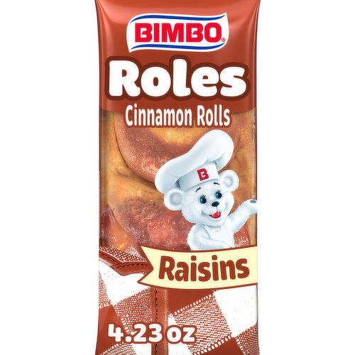 Bimbo Raisin Cinnamon Rolls, Twin Pack, 2 count, 4.23 oz