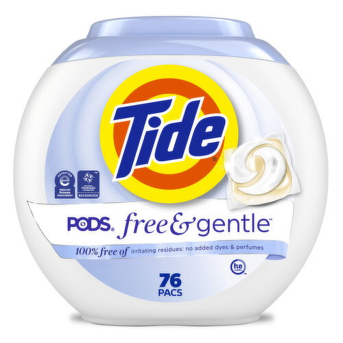 Tide Free & Gentle Laundry Detergent Soap Pacs Image 1 of 6