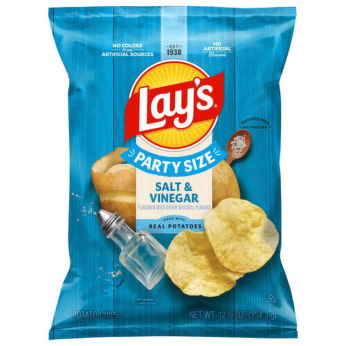 Lay's Salt & Vinegar Flavored Potato Chips Party Size