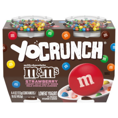 YoCrunch Strawberry with Mini M&Ms Low Fat Yogurt Image 1 of 11