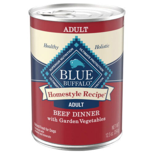 Blue Buffalo Natural Adult Beef Dinner with Garden Vegetables Food for Dogs