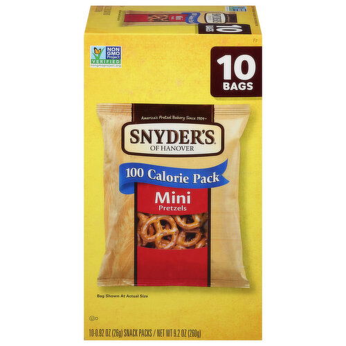 Snyder's of Hanover Pretzels, 100 Calorie Pack, Mini