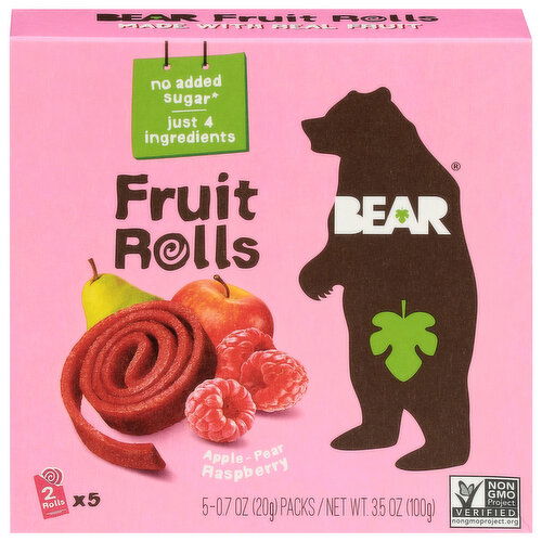 Bear Apple-Pear Raspberry Fruit Rolls