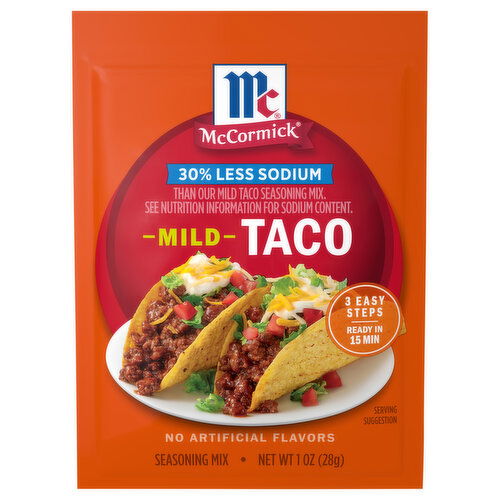 McCormick 30% Less Sodium Mild Taco Seasoning Mix