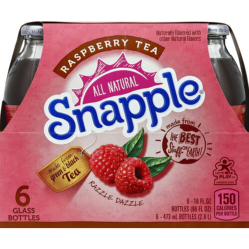 Snapple Tea, Raspberry, Glass Bottles Image 1 of 4