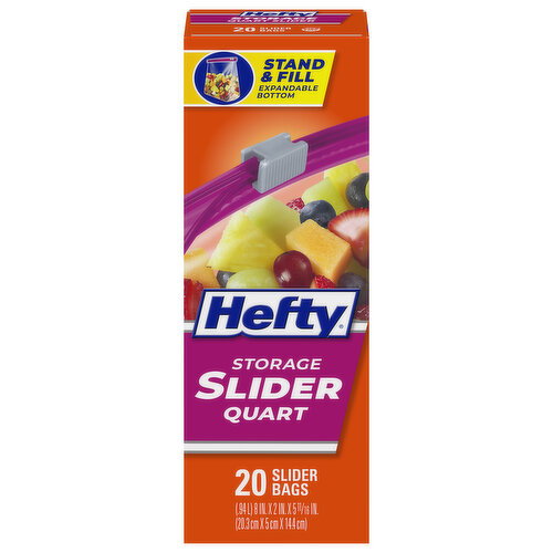 Hefty Quart Storage Slider Bags Image 1 of 4
