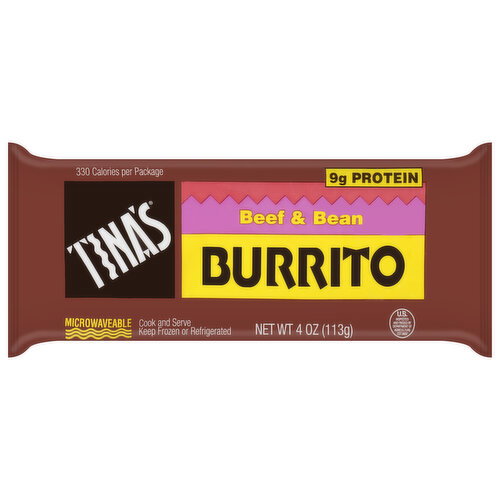 Tina's Beef & Bean Burrito Image 1 of 6