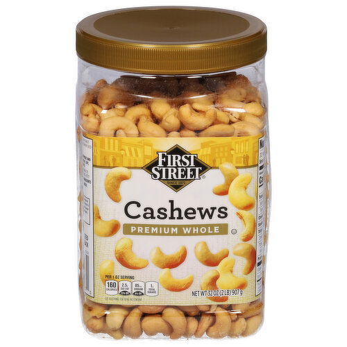 First Street Cashews, Premium Whole