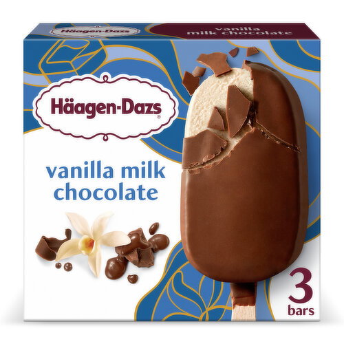 Haagen-Dazs Vanilla Milk Chocolate Ice Cream Bars Image 1 of 11