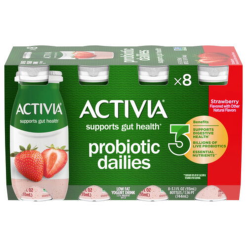 Activia Yogurt Drink, Strawberry, Low Fat