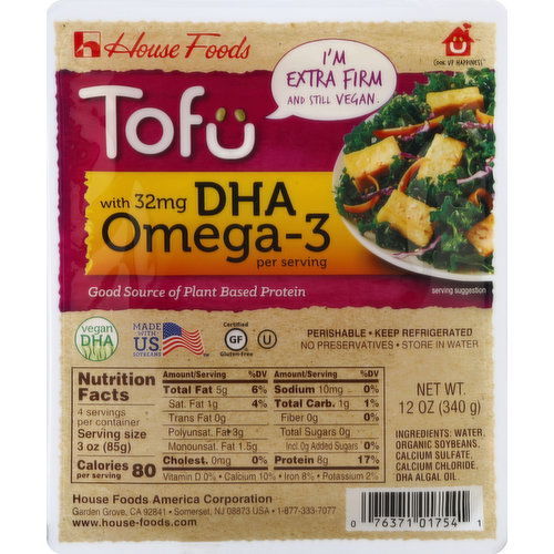 House Foods Tofu, with 32 mg DHA Omega-3