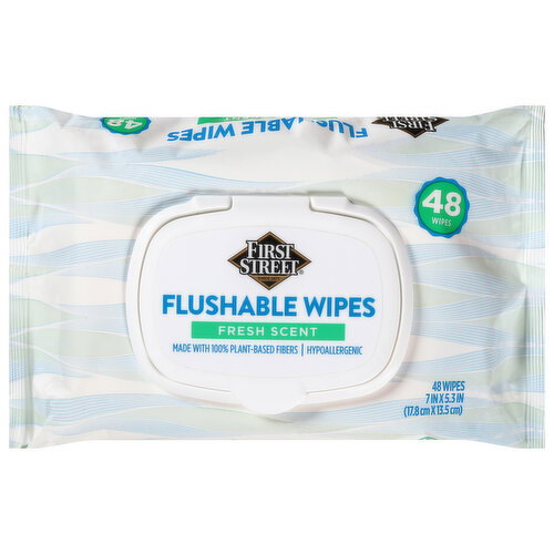 First Street Flushable Fresh Scent Wipes