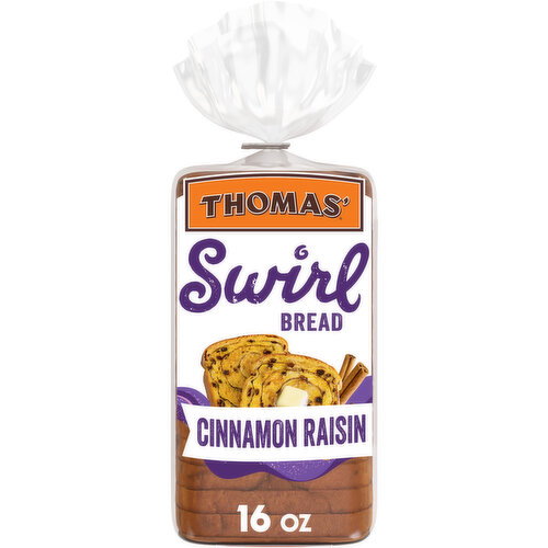 Thomas' Cinnamon Raisin Swirl Bread, 16 oz