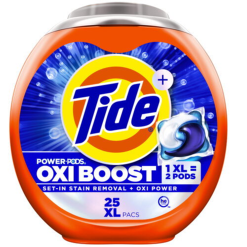 Tide Tide Oxi Boost Power PODS Laundry Detergent Pacs, 25 Count Image 1 of 6