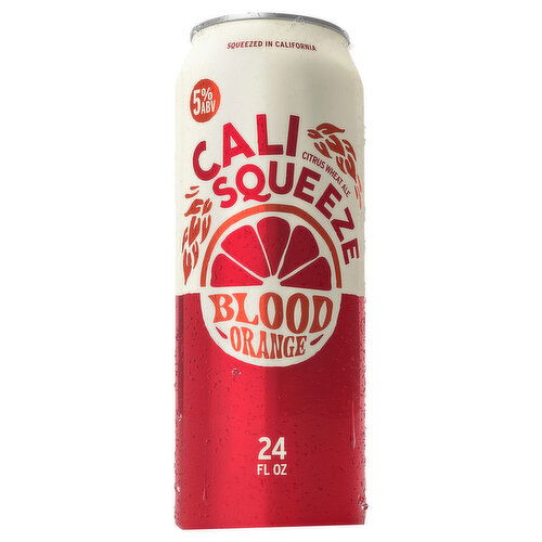 Cali Squeeze Beer, Citrus Wheat Ale, Blood Orange