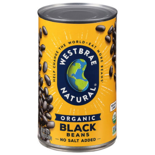 Westbrae Natural Organic No Salt Added Black Beans Image 1 of 6