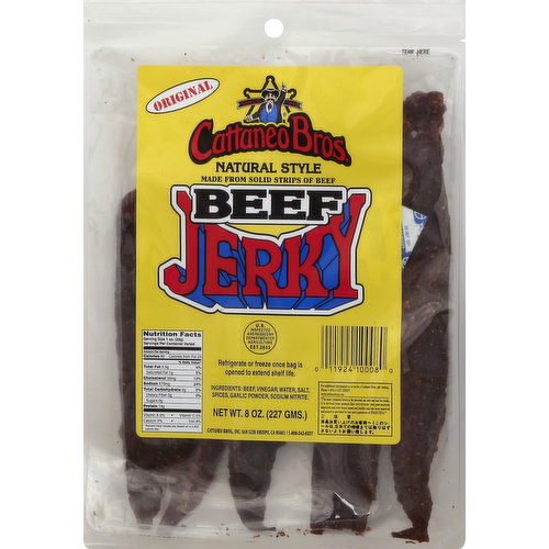 Cattaneo Bros Beef Jerky, Natural Style, Original