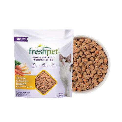 Freshpet Healthy & Natural Cat Food, Fresh Chicken Recipe, 1lb Image 1 of 9