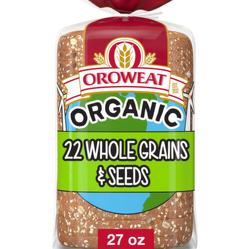 Oroweat Organic 22 Whole Grains & Seeds Bread, 27 oz