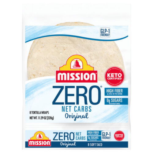 Mission Zero Net Carbs Original Tortilla Wraps