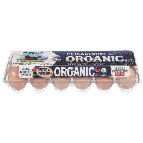 Pete & Gerry's Organic Free Range Fresh Brown Large Eggs Image 1 of 4