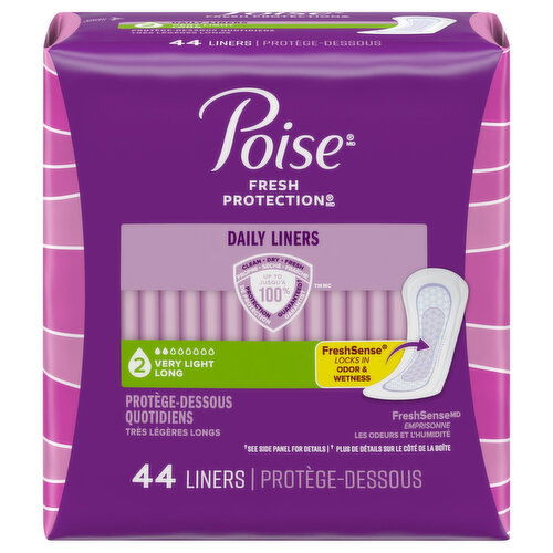 Poise Very Light Long Daily Liners