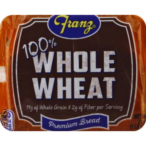 Franz Bread, Premium, 100% Whole Wheat