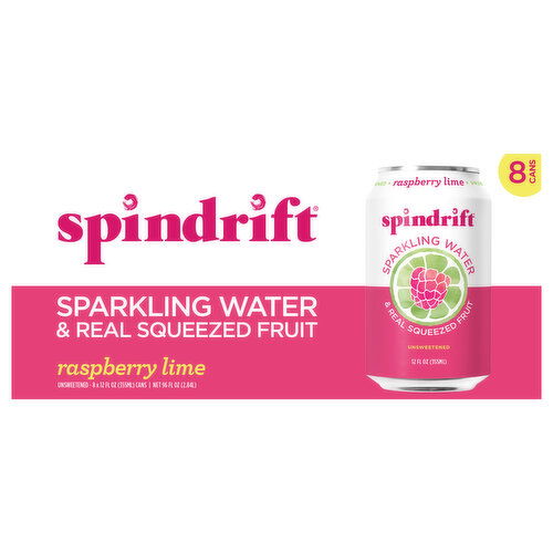 Spindrift Unsweetened Raspberry Lime Sparkling Water