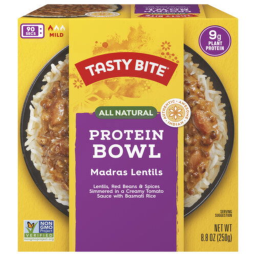 Tasty Bite Mild Madras Lentils Protein Bowl
