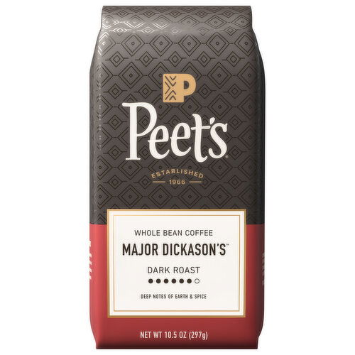 Peet's Whole Bean Dark Roast Major Dickanson's Coffee