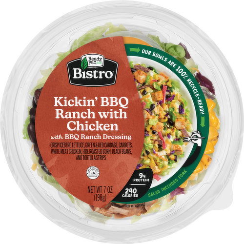 Ready Pac Foods Salad, Kickin' BBQ Ranch with Chicken