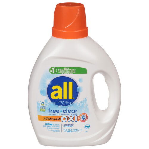 All Detergent, Advanced Oxi, Free Clear