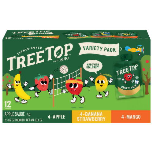 Tree Top Apple/Banana Strawberry/Mango Apple Sauce Variety Pack
