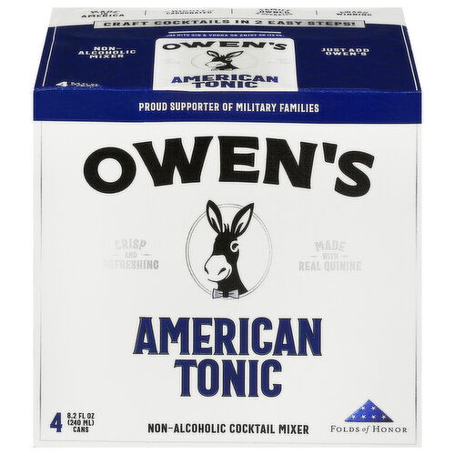 Owen's Cocktail Mixer, Non-Alcoholic, American Tonic