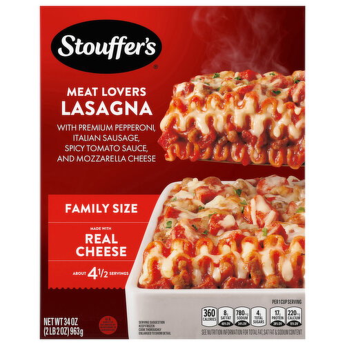 Stouffer's Meat Lovers Lasagna Family Size Image 1 of 6