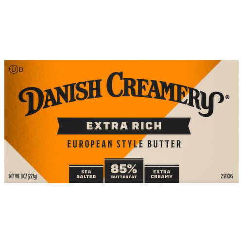 Danish Creamery 85% Butterfat Extra Rich European Style Sea Salted Butter