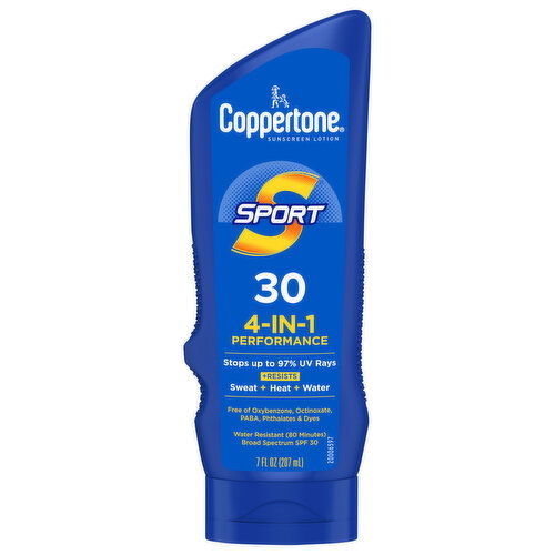 Coppertone 4-in-1 Performance Broad Spectrum SPF 30 Sunscreen Lotion