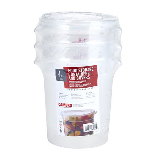 Cambro Round Food Container with lid 4 qt