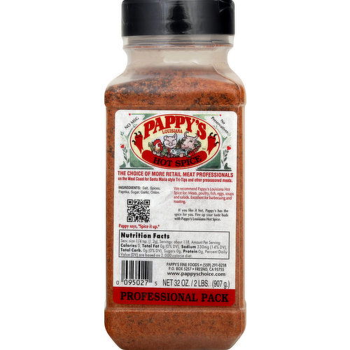 Pappy's Hot Spice, Professional Pack