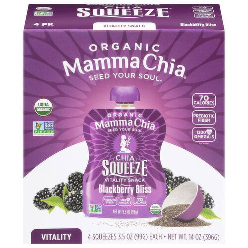Mamma Chia Organic Blackberry Bliss Vitality Snack