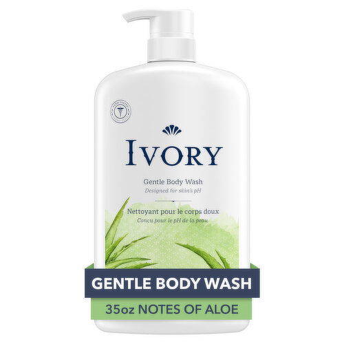 Ivory Gentle Body Wash, Notes of Aloe