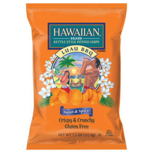 Hawaiian Potato Chips, Luau BBQ, Kettle Style