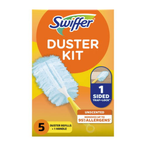 Swiffer Dusters Starter Kit, Kit Includes 1 Handle and 5 Dusters