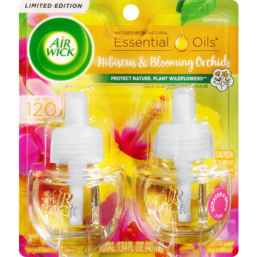 Air Wick Scented Oil Refills, Hibiscus & Blooming Orchids