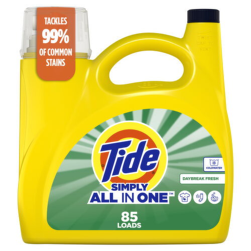 Tide Tide Simply Liquid Laundry Detergent, Daybreak Fresh, 107 fl oz Image 1 of 6