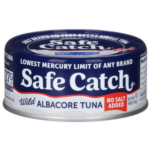 Safe Catch Tuna, No Salt Added, Albacore, Wild