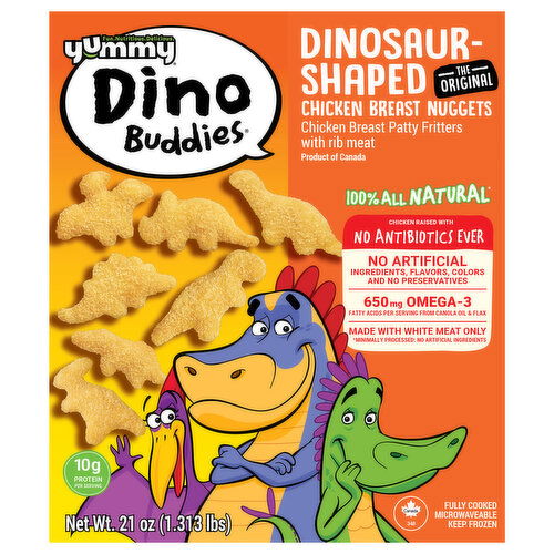 Yummy Dinosaur-Shaped Chicken Breast Nuggets