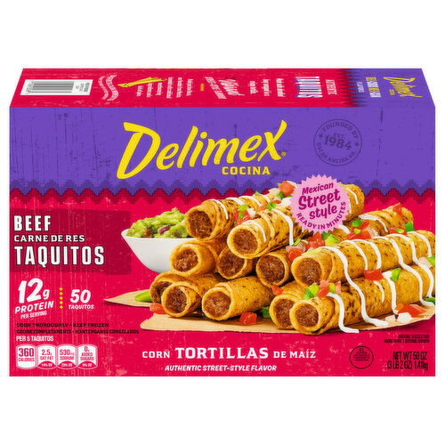 Delimex Mexican Street Style Beef Taquitos