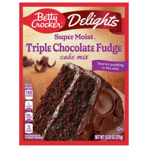 Betty Crocker Cake Mix, Triple Chocolate Fudge, Super Moist